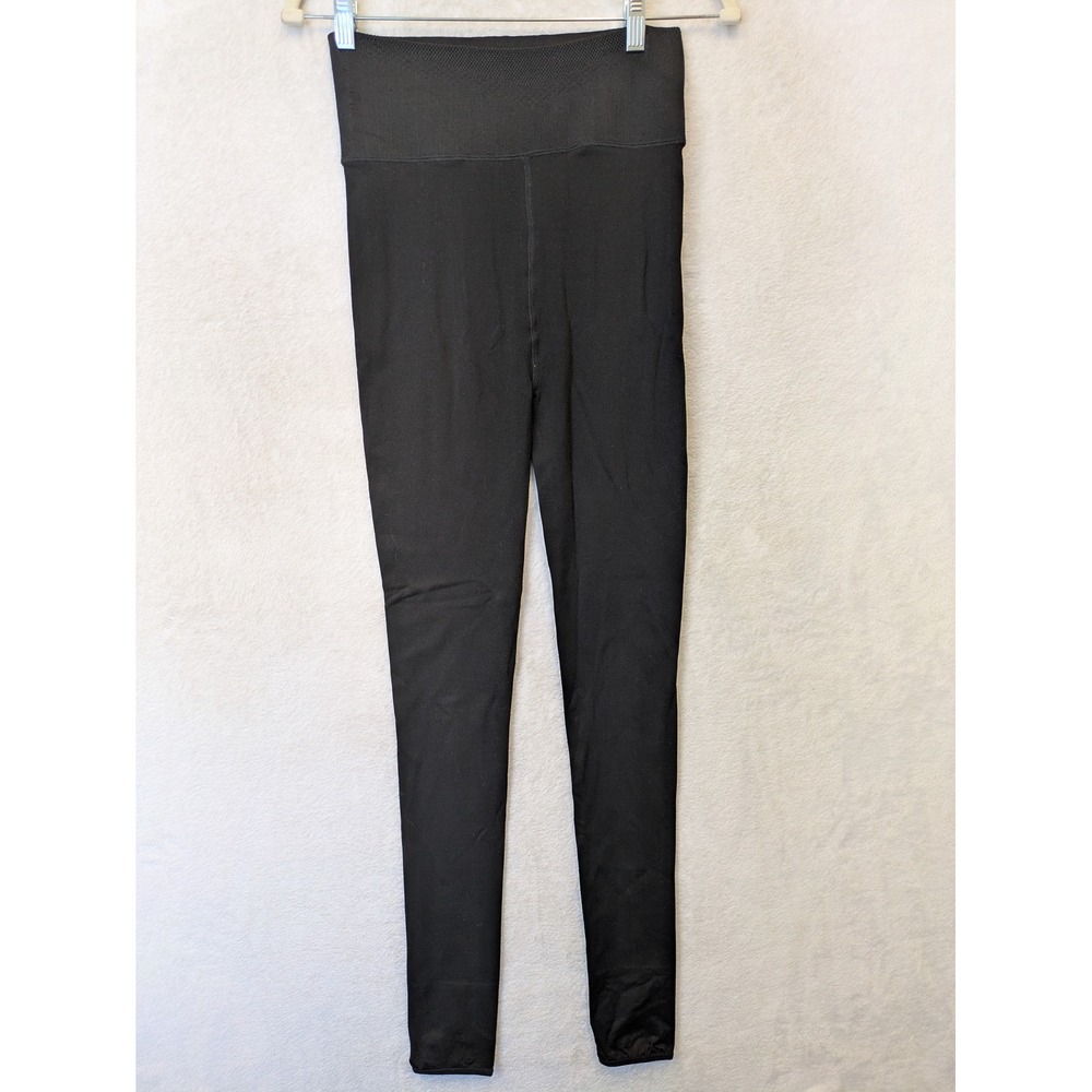 NEW Lemon Fleece Lined Tights Women's L/XL Black Stirrup Body Sculpting Opaque